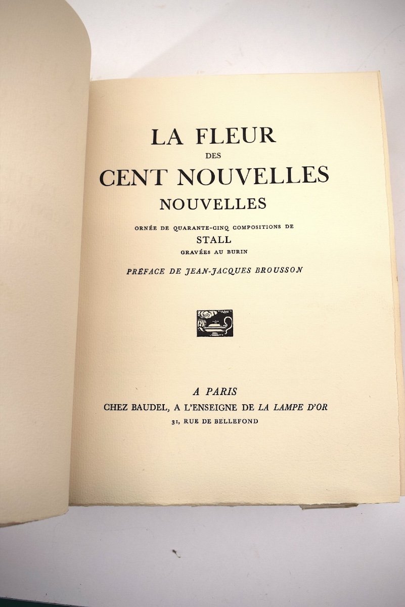 Jean Jacques Brousson La Fleur Des Cent Nouvelles 45 Gravures De Stall Livre érotique Ref1038-photo-3