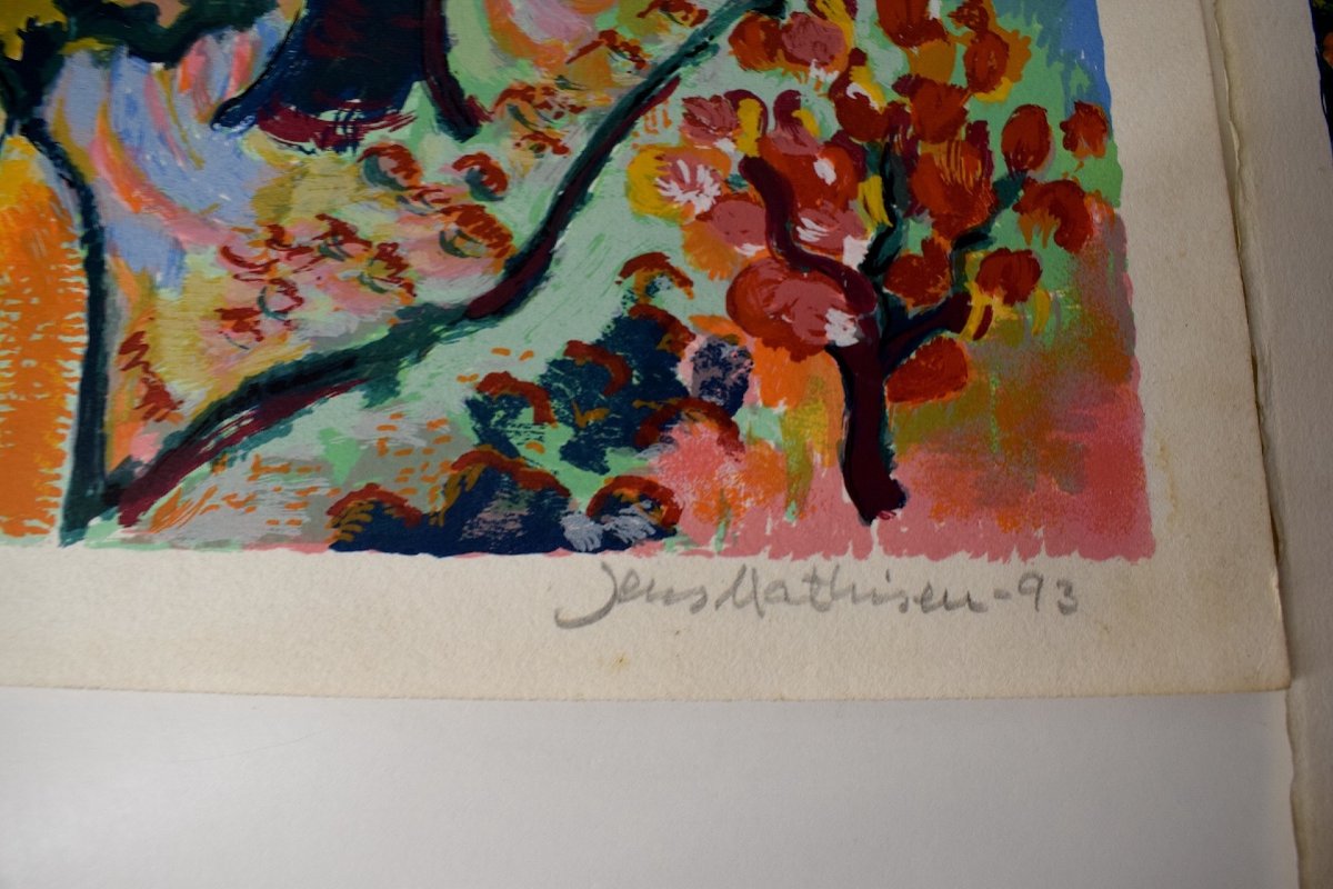 Jens Mathisen Two Lithographs In Fauve Colors Ref1040 -photo-4