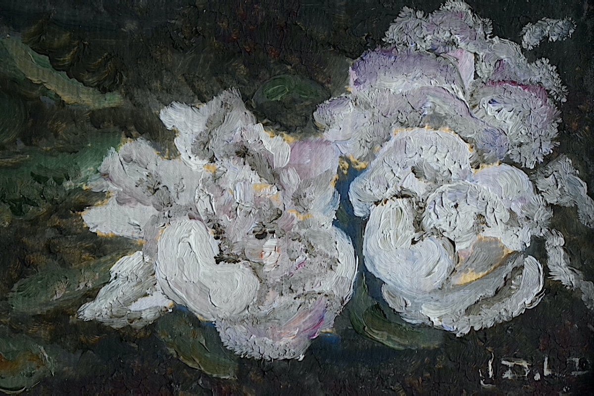 Peonies Impressionist Signed To Identify Still Life Flowers End Of 19th Beginning Of 20th Rt1131-photo-4