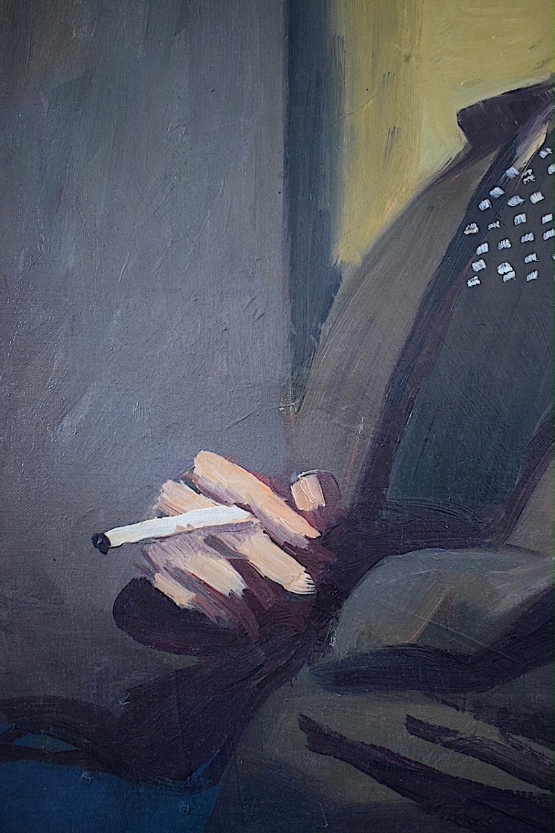 JEAN JANSSEN Portrait d'Homme à La cigarette XX ème Siècle Rt1132 -photo-2