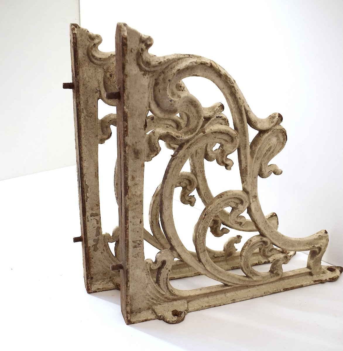 Pair Of Art Nouveau Shelf Brackets 1900 Cast Iron Hector Guimard Style Ref1057-photo-2