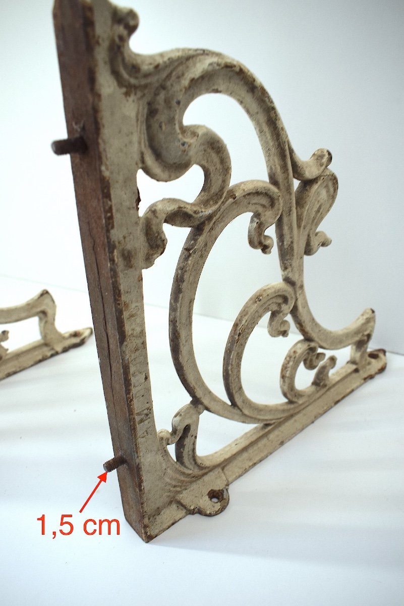 Pair Of Art Nouveau Shelf Brackets 1900 Cast Iron Hector Guimard Style Ref1057-photo-6