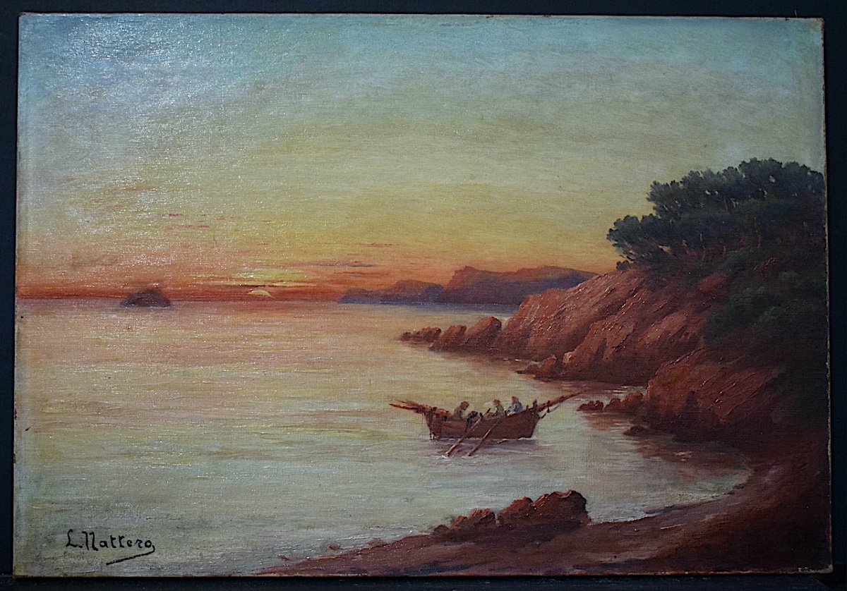 LOUIS NATTERO Impressionniste Marine Provence Toulon Marseille XIX  XX ème Siècle RT1134