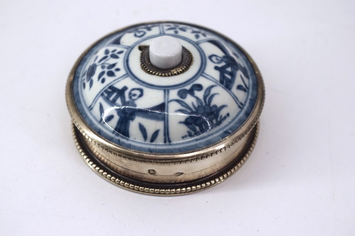 Goldsmith Georges Falkenberg Solid Silver And Chinese Porcelain Doorbell Button Ref1063-photo-7