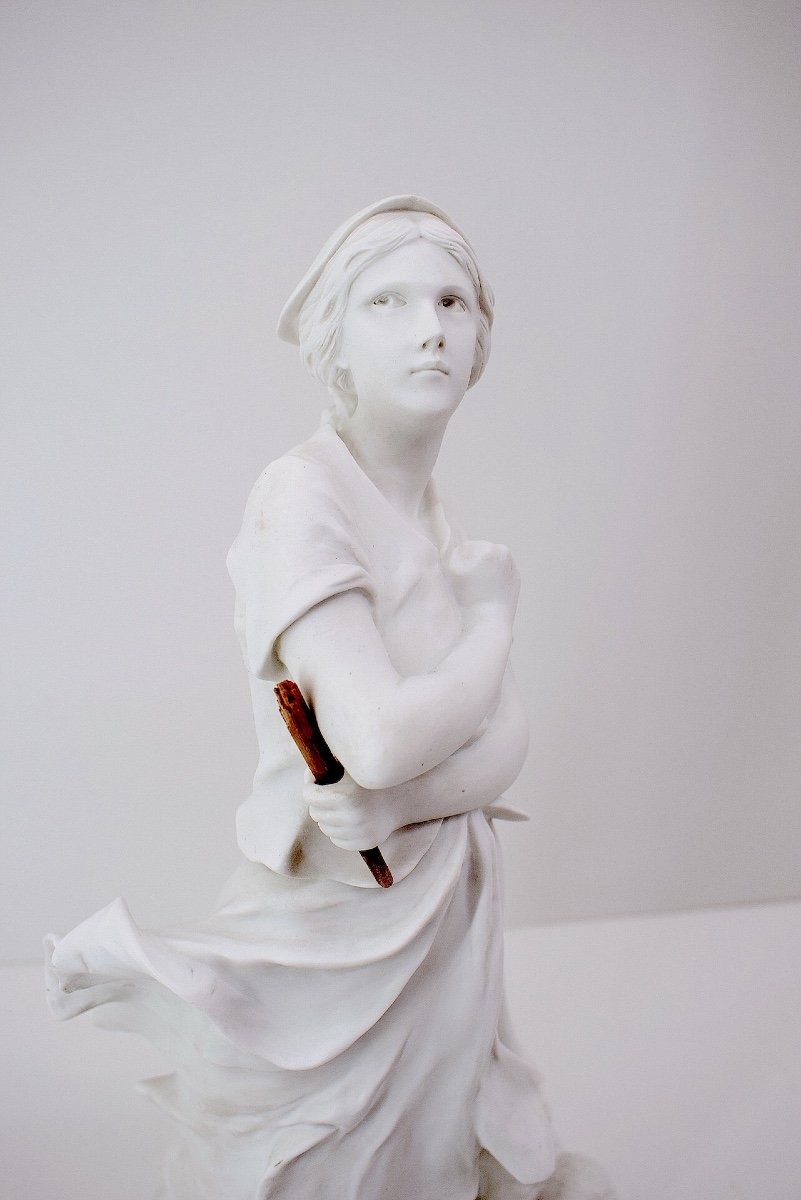  Luca Madrassi Biscuit Porcelain Sculpture Joan Of Arc Hearing Voices Ref1072 -photo-3