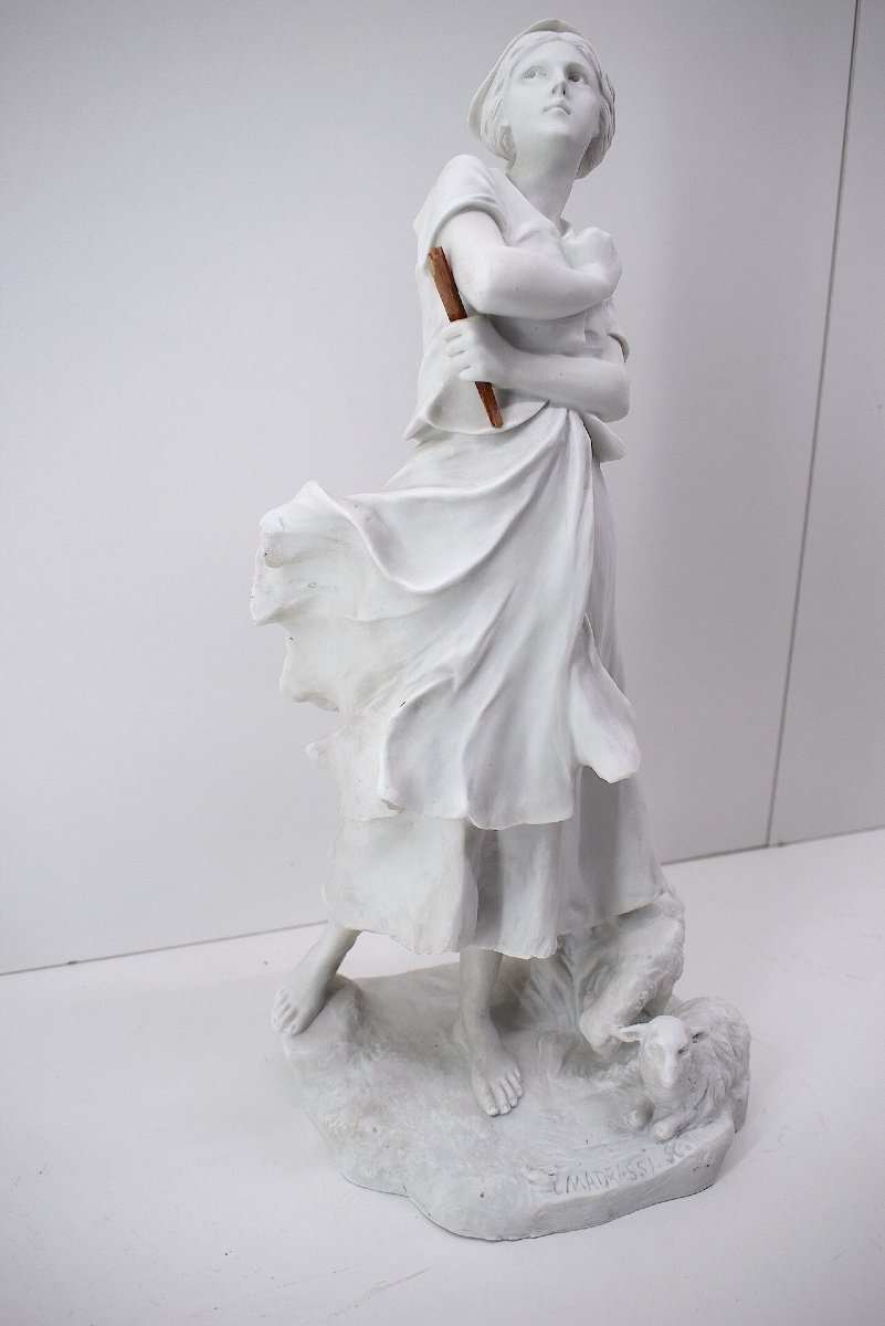  Luca Madrassi Biscuit Porcelain Sculpture Joan Of Arc Hearing Voices Ref1072 -photo-1