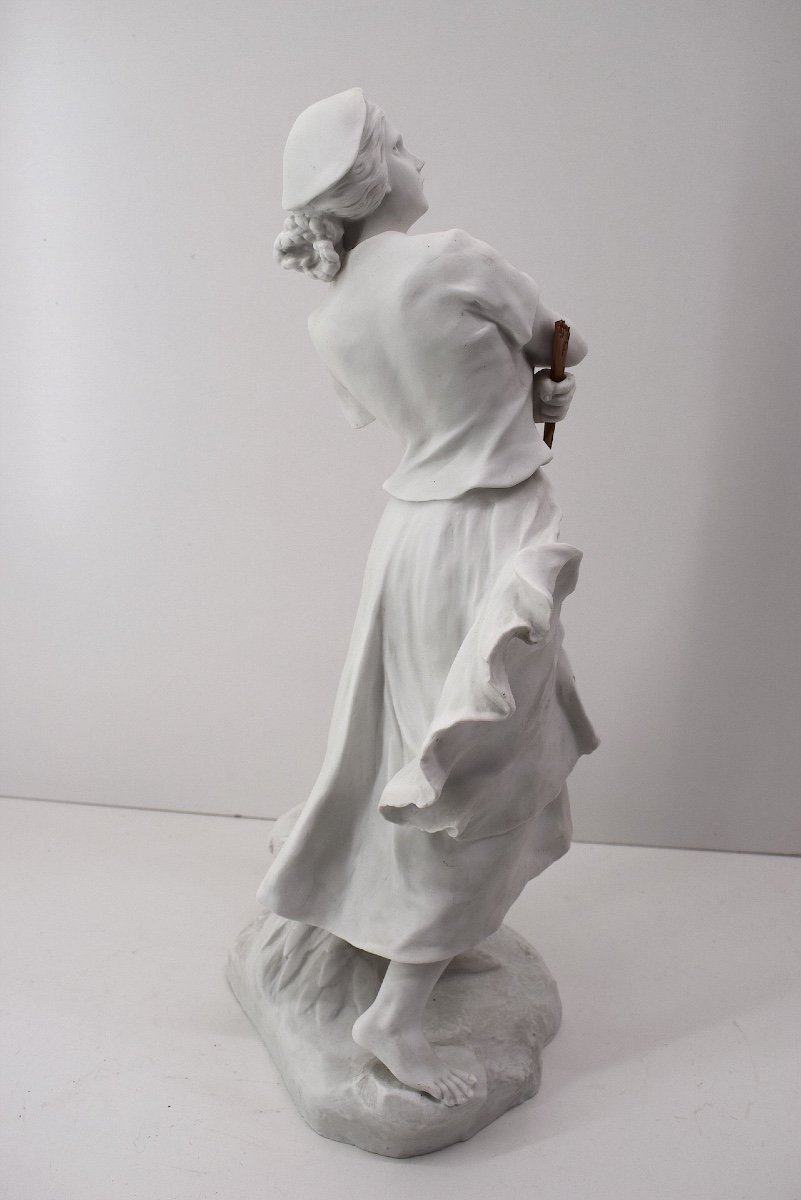  Luca Madrassi Biscuit Porcelain Sculpture Joan Of Arc Hearing Voices Ref1072 -photo-6