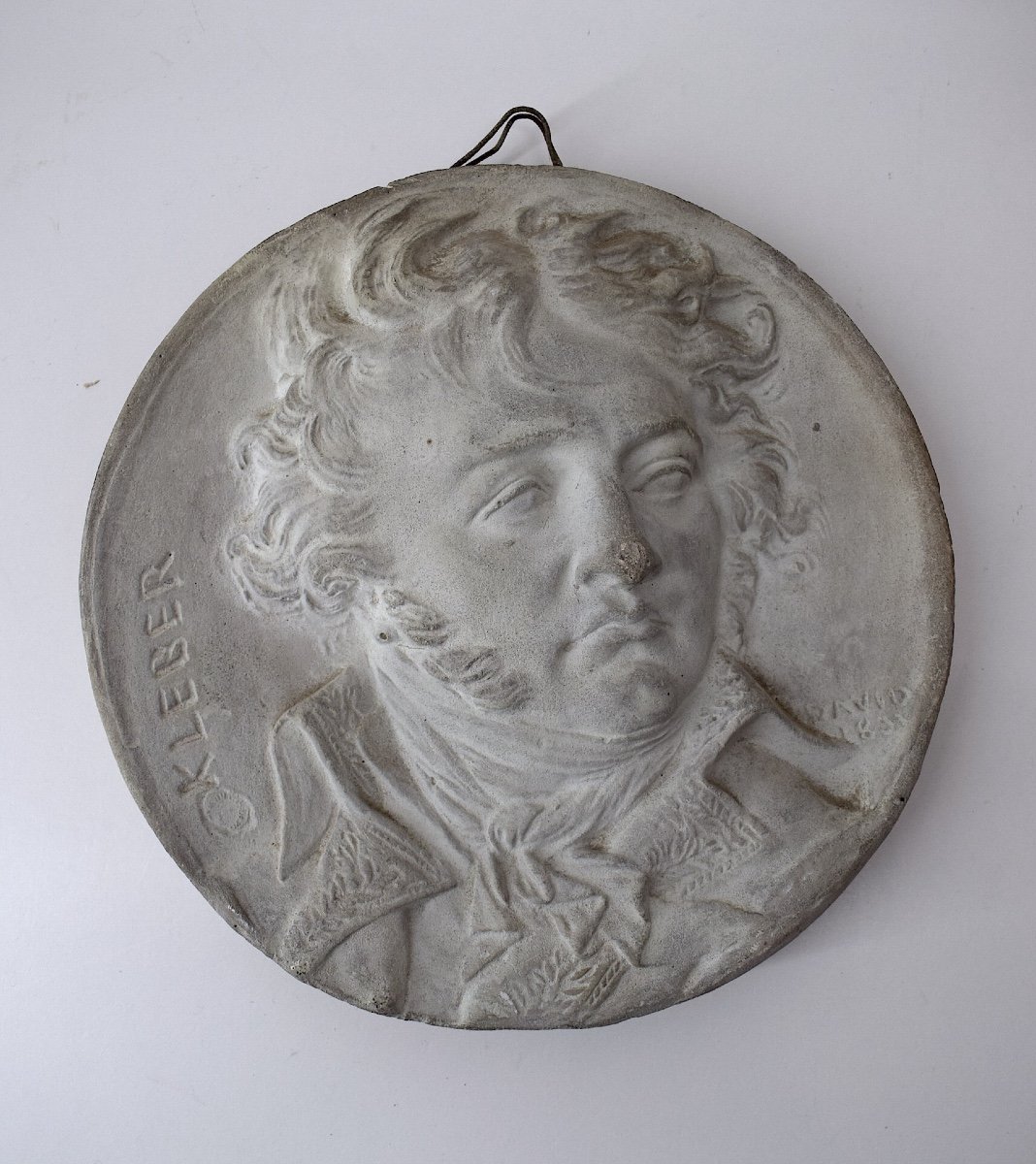 Plaster Medallion Profile Portrait Of Kleber After David d'Angers Ref1079 -photo-4