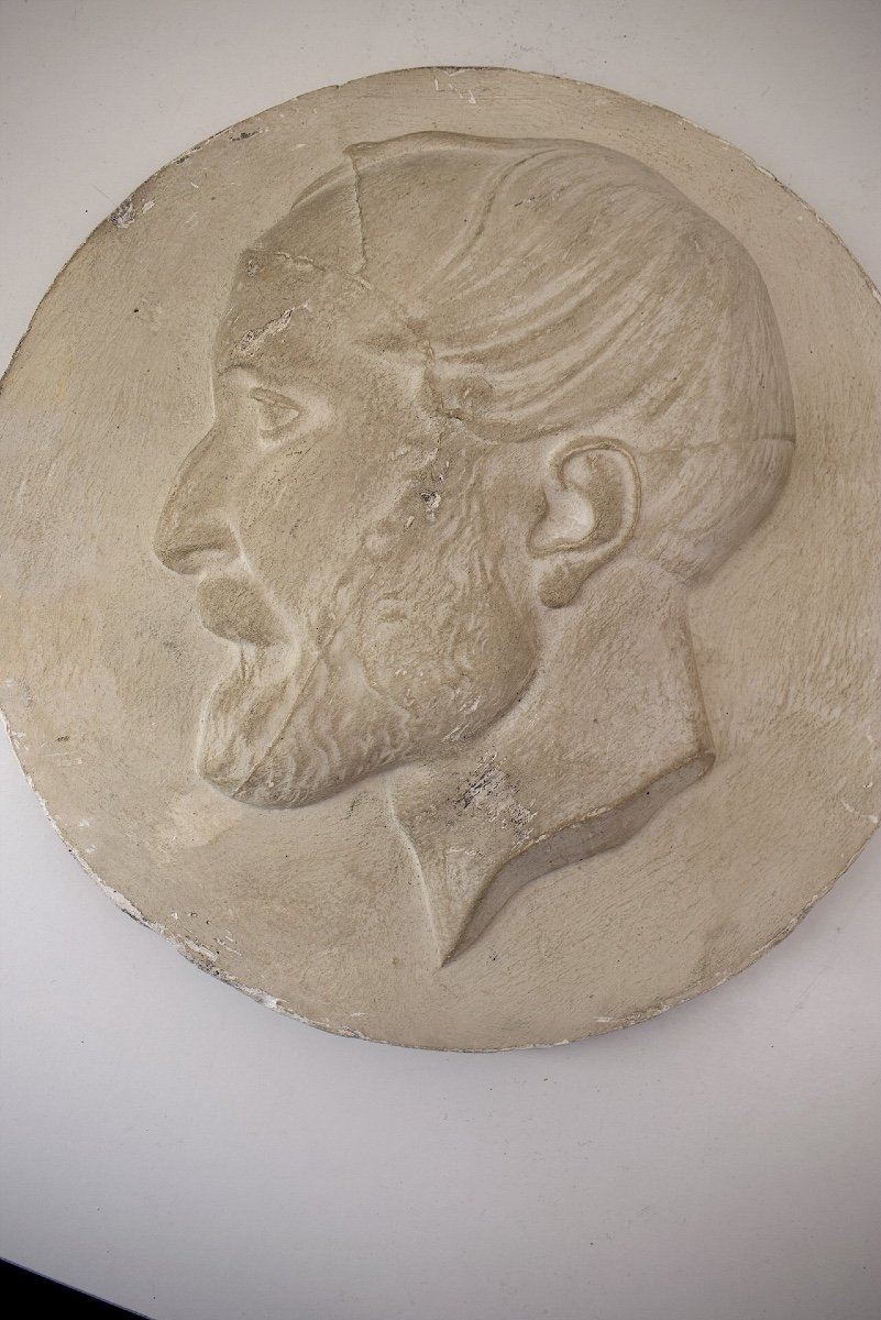 Plaster Medallion Portrait Man In Profile Ref1087 -photo-1