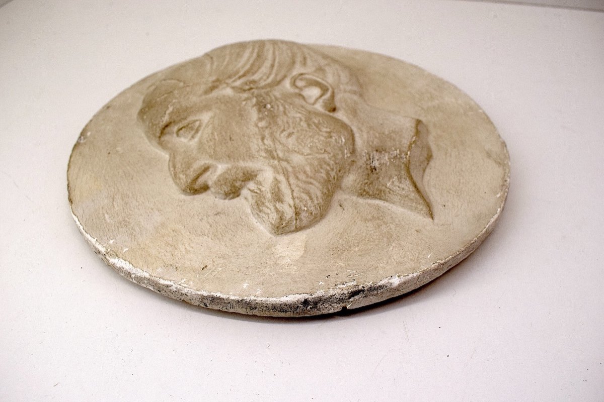 Plaster Medallion Portrait Man In Profile Ref1087 -photo-2