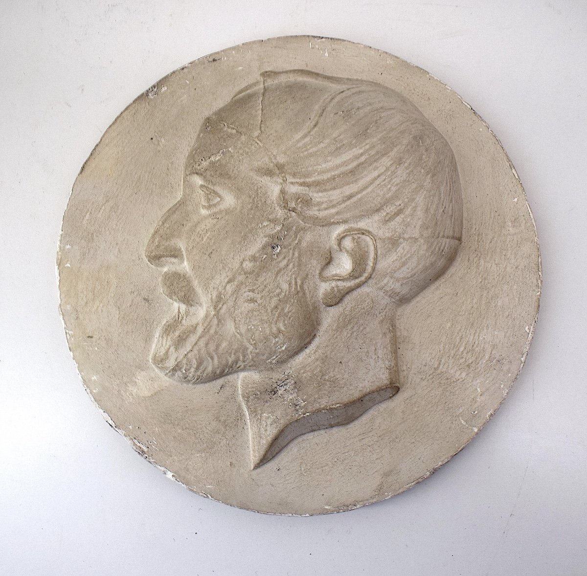 Plaster Medallion Portrait Man In Profile Ref1087 -photo-6