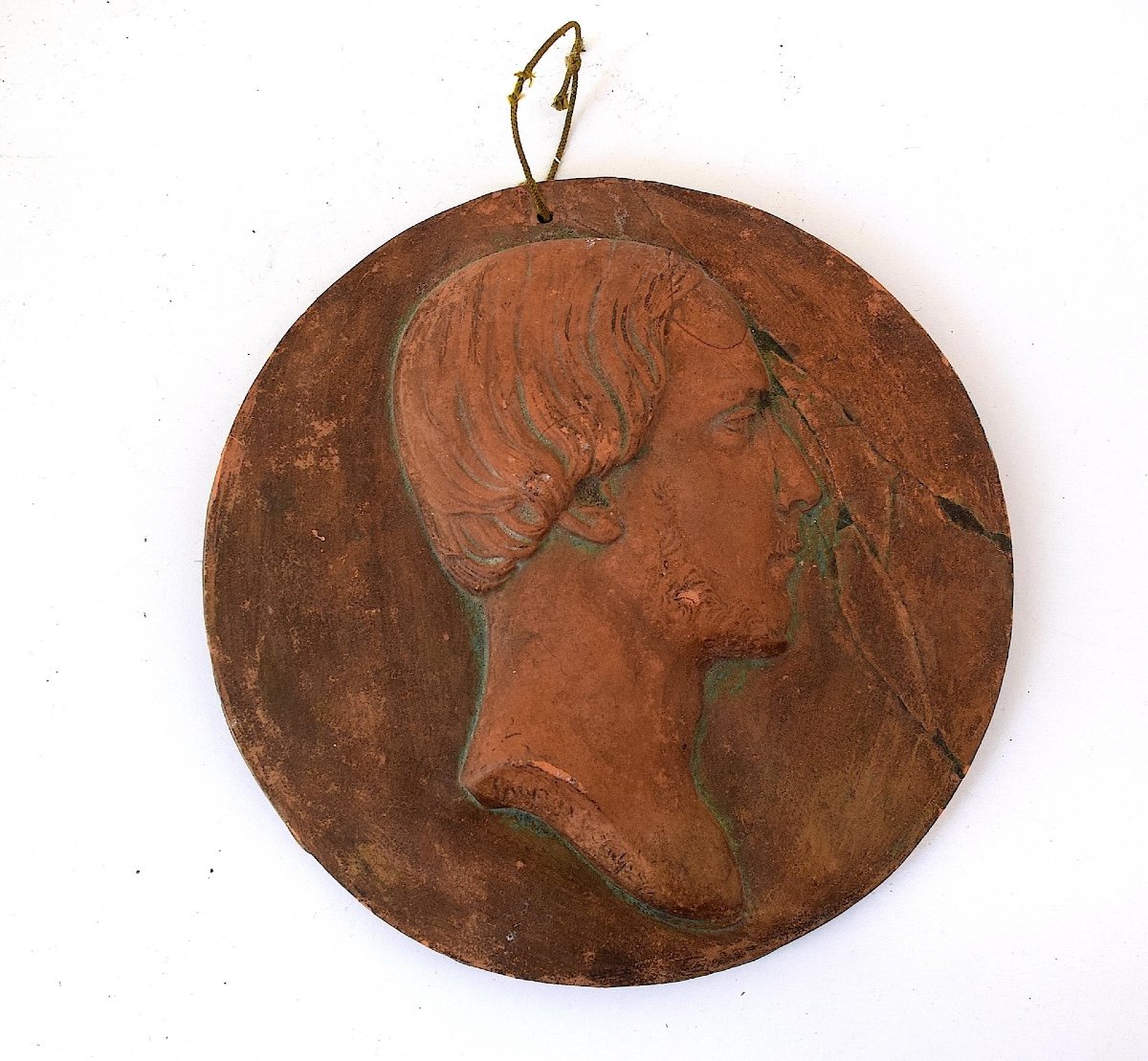 Terracotta Medallion Portrait Profile Of A Man To Identify Ref1094 