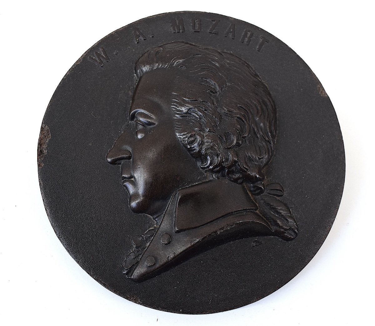 Médaillon Bois Durci  Portrait  De Profil wolfgang Amadeus Mozart Compositeur Ref1096 -photo-6