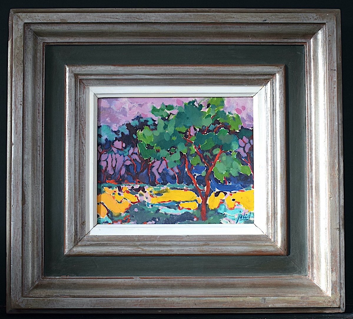 JALID Peintre Marocain Contemporain Maroc Paysage Fauvisme XX ème siècle RT1146