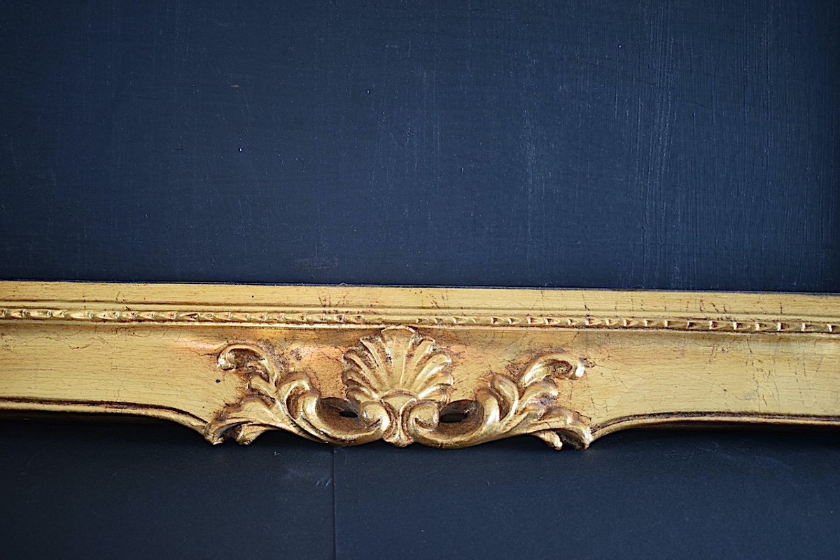 Louis XV Style Gilded Frame Rebate 60 X 50 Cm Format Close To 12f Frame Ref C1198-photo-3