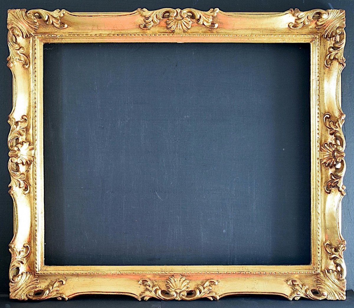 Louis XV Style Gilded Frame Rebate 60 X 50 Cm Format Close To 12f Frame Ref C1198-photo-5