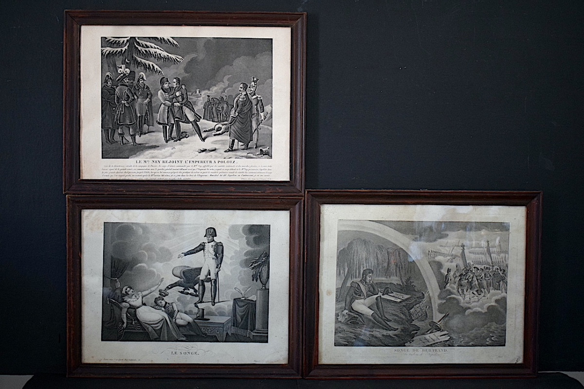 Trois Estampes sur le thème de Napoléon Bonaparte  XIX ème RT1255