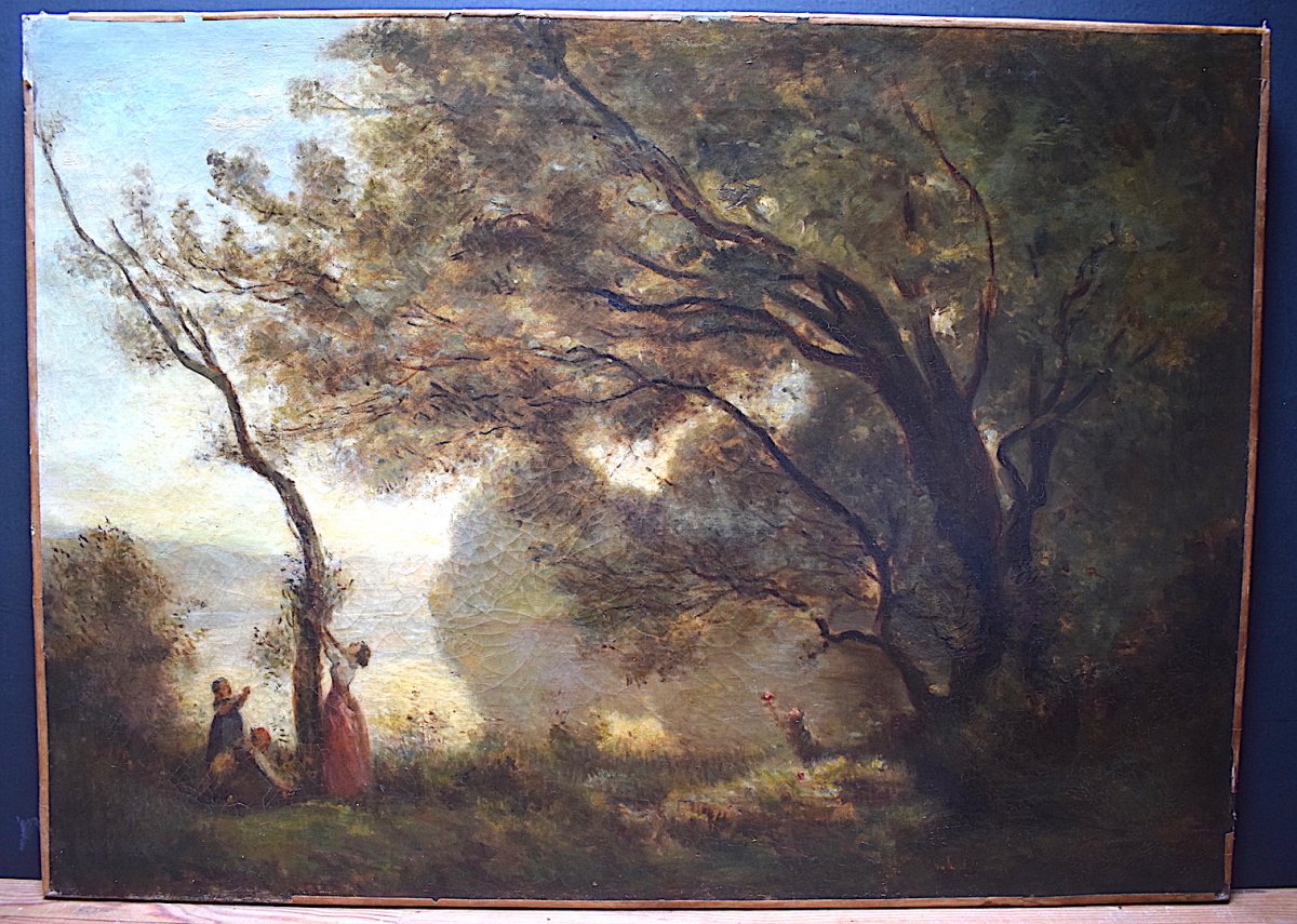 Paysage d'après Camille Corot Souvenir de Mortefontaine XIX RT113