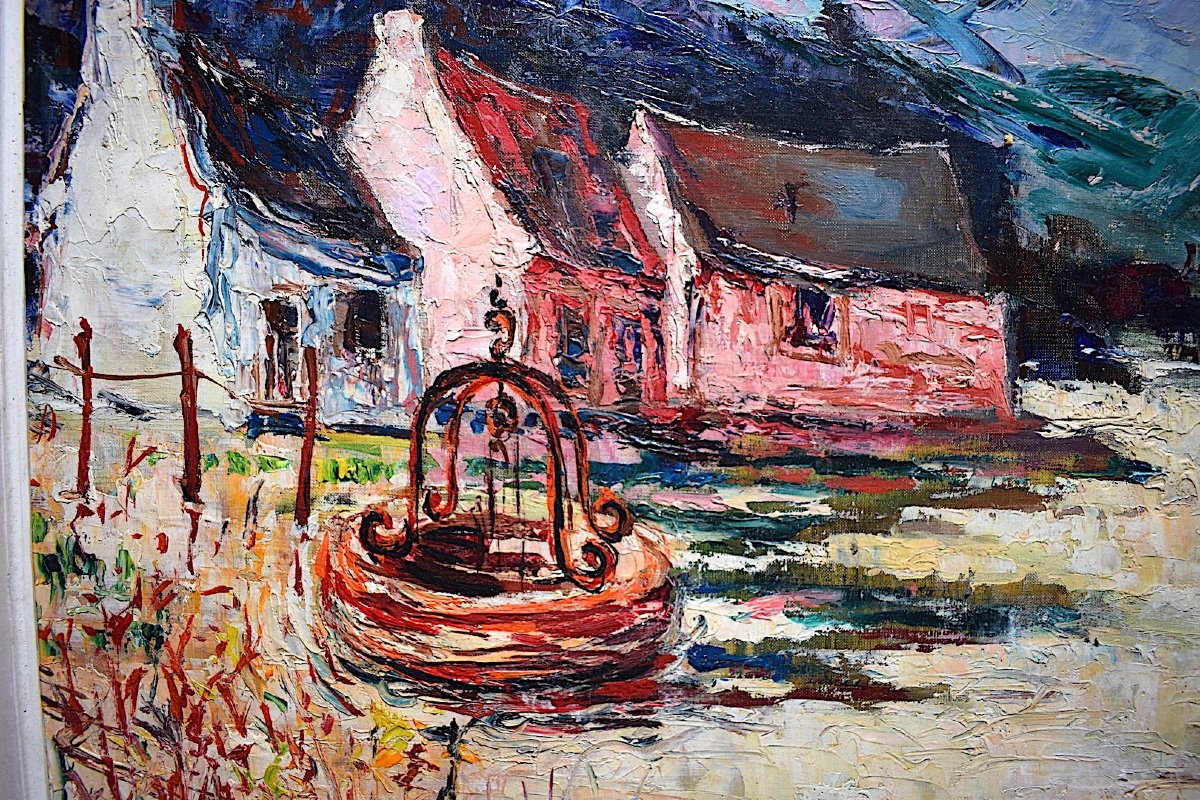 Joseph Crozes Breton Houses Finistère Brittany Fauve Expressionniste XX Rt147-photo-1