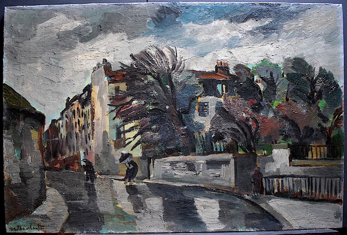 R Raimbault Quai Bourbon Paris Ile De La Cité Thunderstorm Fauve Expressionist XX Rt211-photo-7