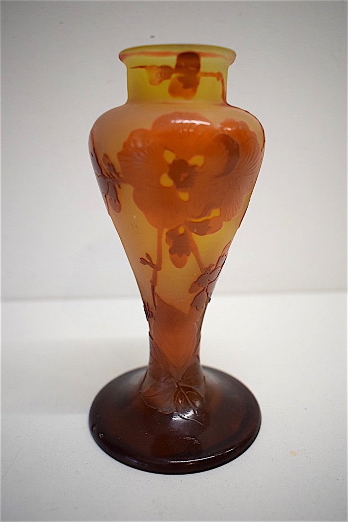 Emile Gallé Cherry Vase From Japan Art Nouveau Signed Around 1900 Nancy School Ref143-photo-2