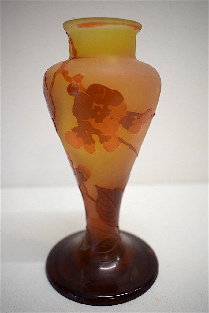 Emile Gallé Cherry Vase From Japan Art Nouveau Signed Around 1900 Nancy School Ref143-photo-3
