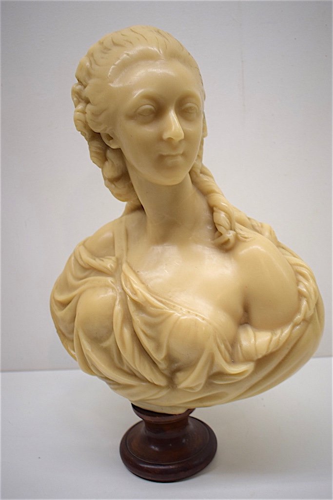 Wax Bust Of Madame Du Barry XVIII Signed Vernet Edition Circa 1900 Ref153-photo-4