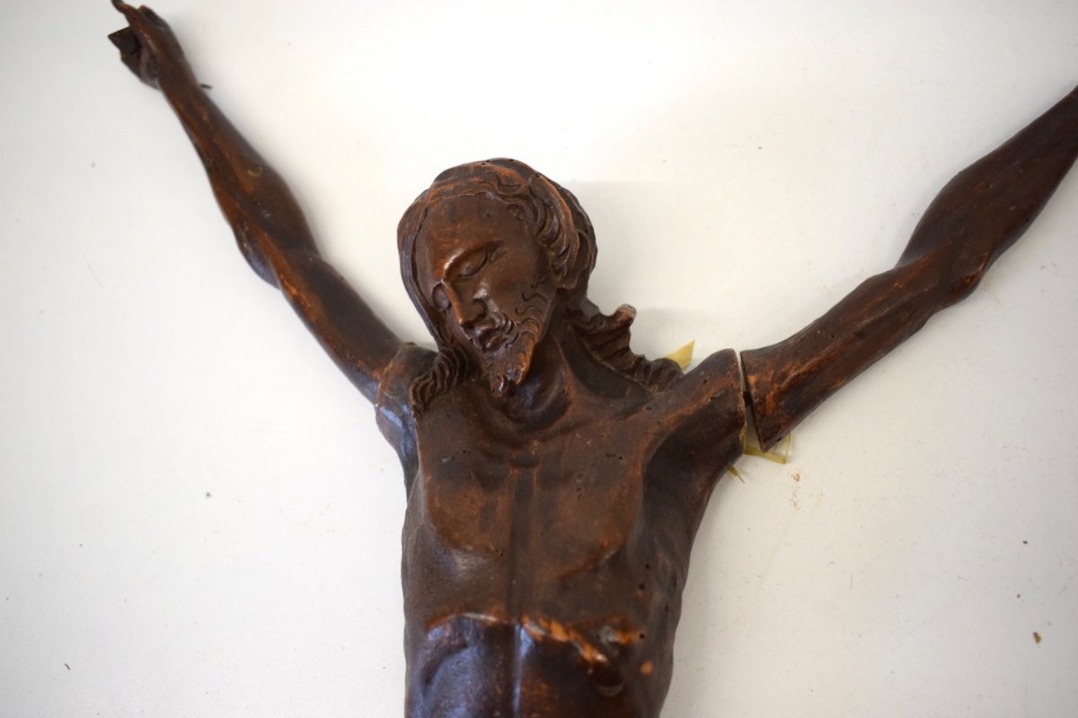 Christ en Bois Sculpt&eacute; XVII 17th Religion Christianisme 54 Cm Carved Wood REF250-photo-4