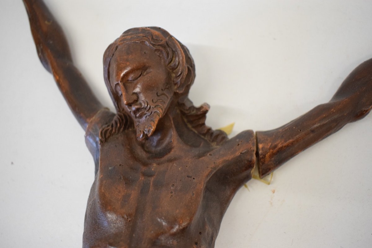 Christ en Bois Sculpt&eacute; XVII 17th Religion Christianisme 54 Cm Carved Wood REF250-photo-1