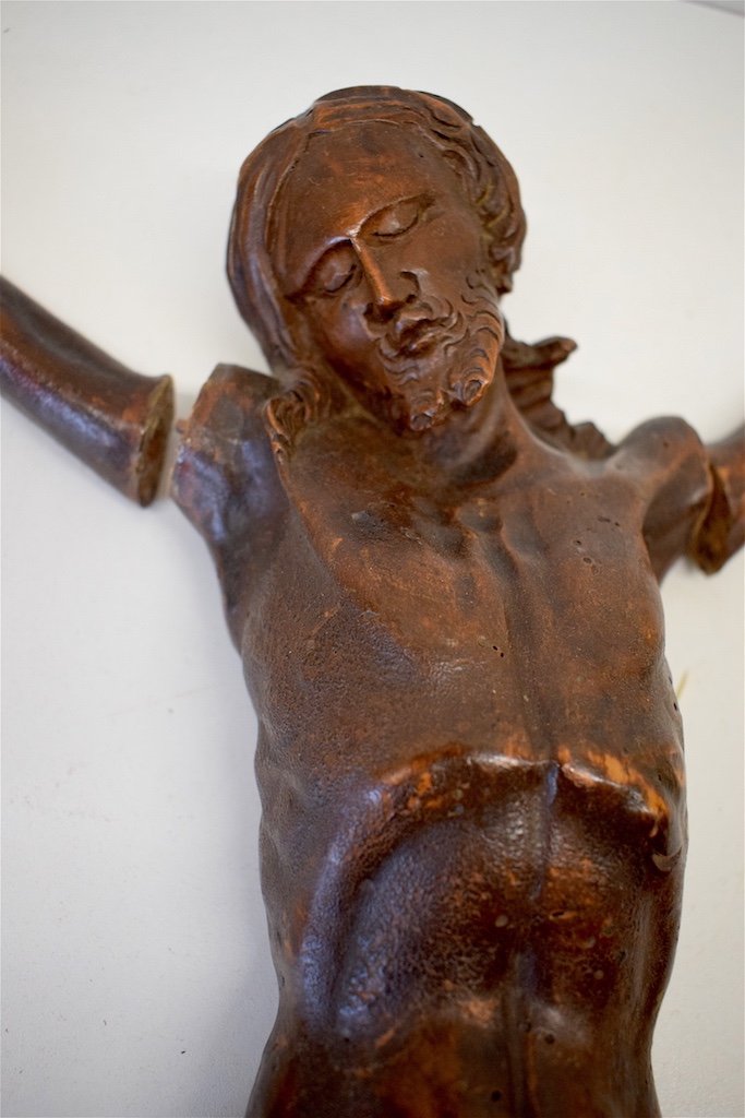 Christ en Bois Sculpt&eacute; XVII 17th Religion Christianisme 54 Cm Carved Wood REF250-photo-3