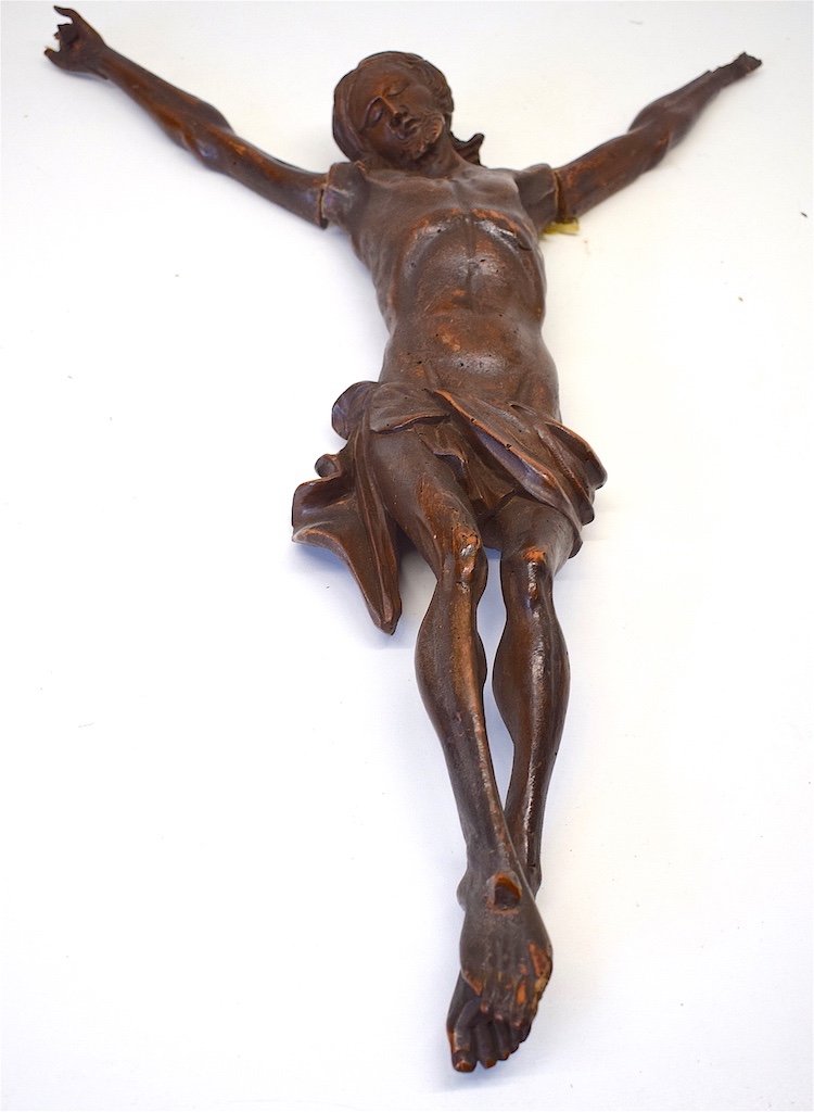 Christ en Bois Sculpt&eacute; XVII 17th Religion Christianisme 54 Cm Carved Wood REF250