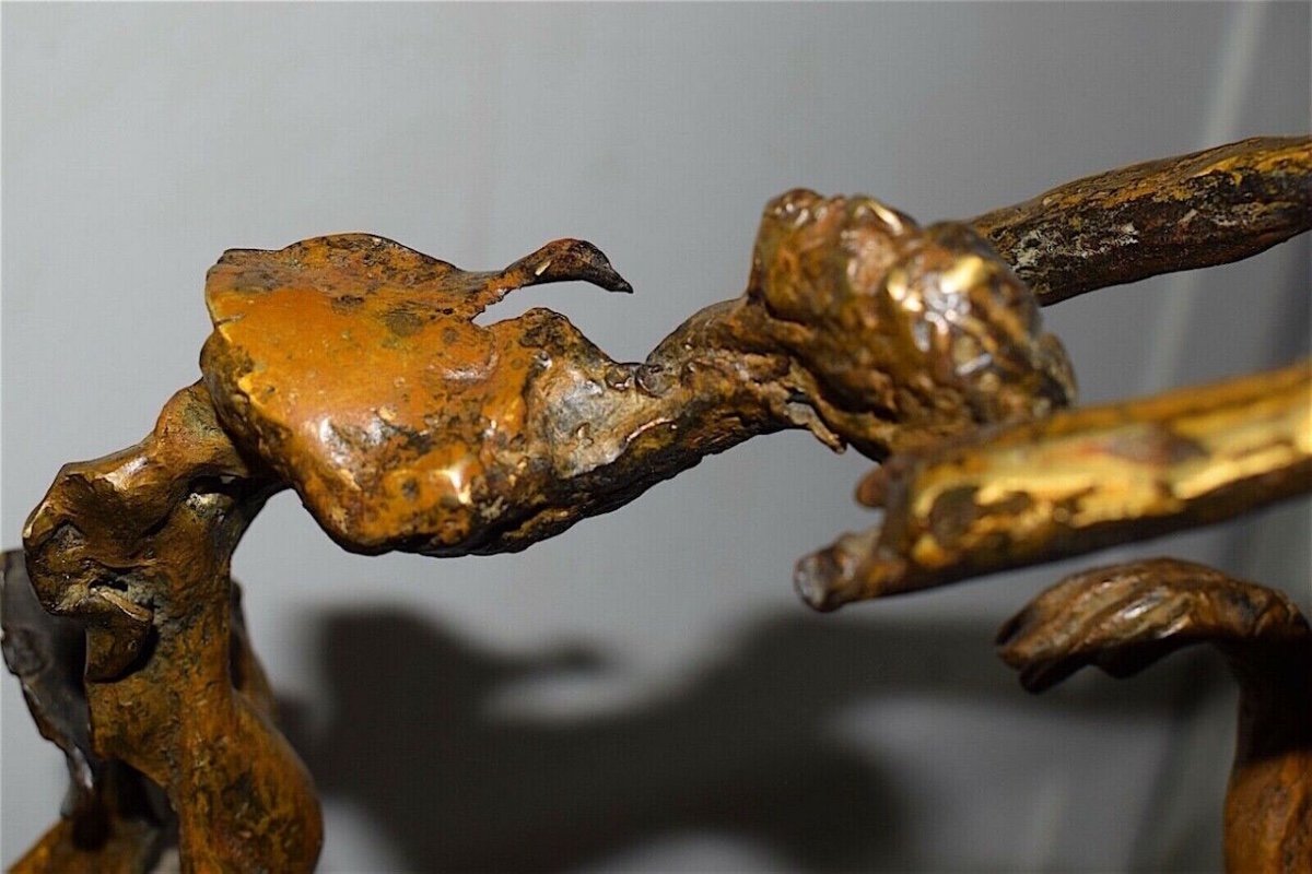 Bronze Modern Art Denis Chetboune Dancers Signed Unique Pieces Numbered 1/1 Ref258-photo-3