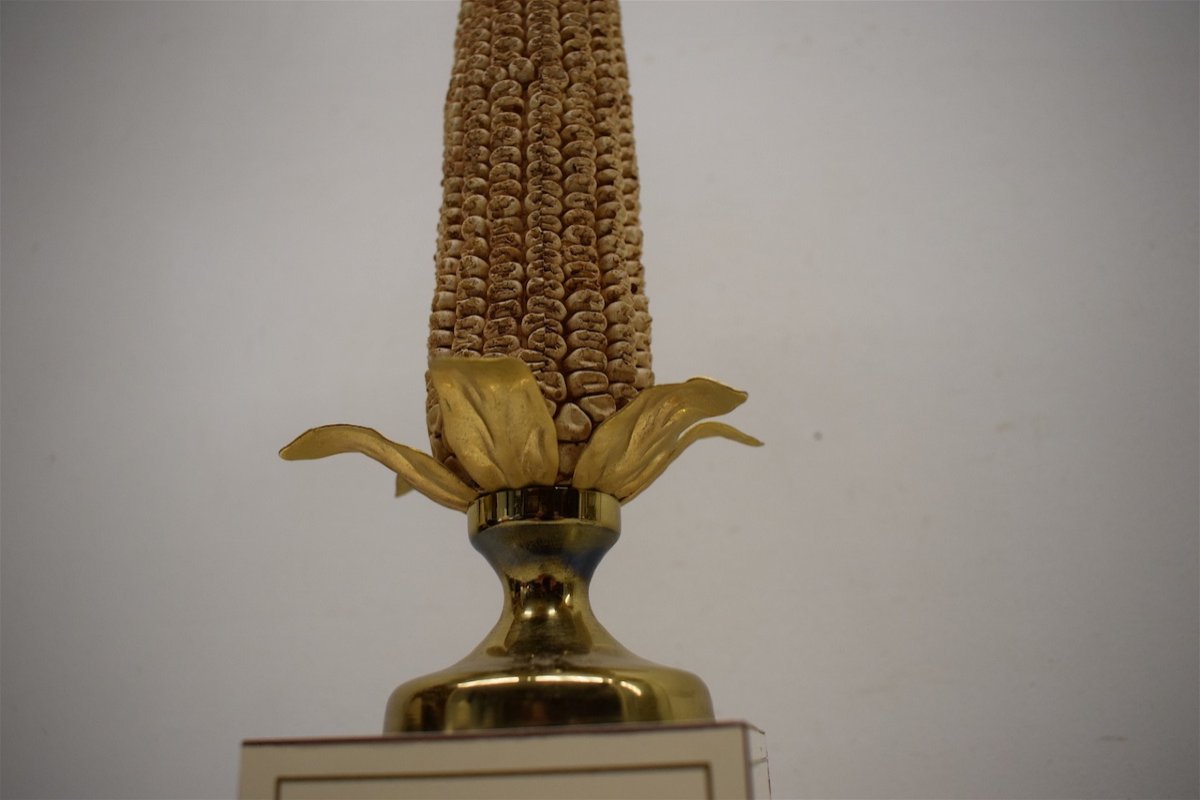 Corn Cobs Lamp Base Brass Resin Dlg Maison Charles Design Of The XXth 1970 Ref306-photo-7