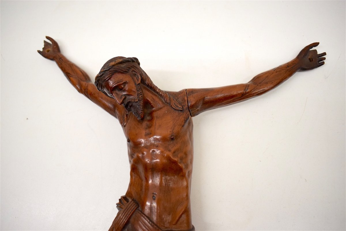 Christ En Bois Sculpt&eacute; De Buis XVIII &egrave;me Si&egrave;cle Ref317-photo-2