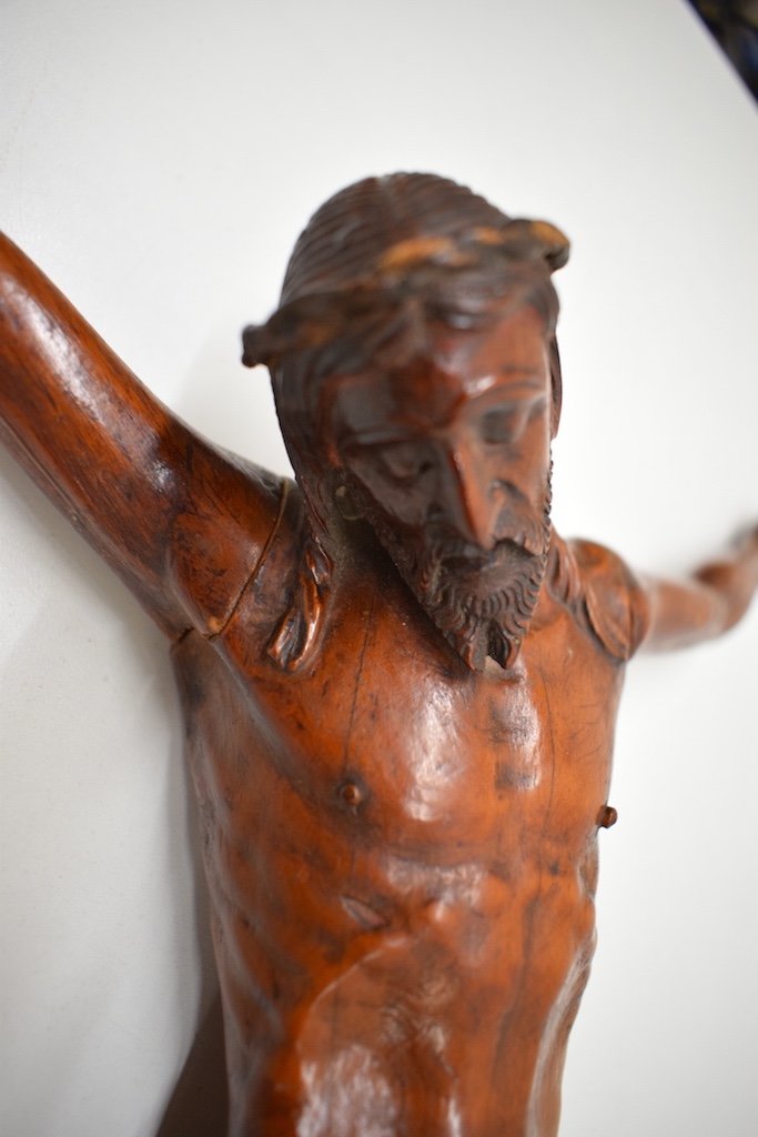 Christ En Bois Sculpt&eacute; De Buis XVIII &egrave;me Si&egrave;cle Ref317-photo-6