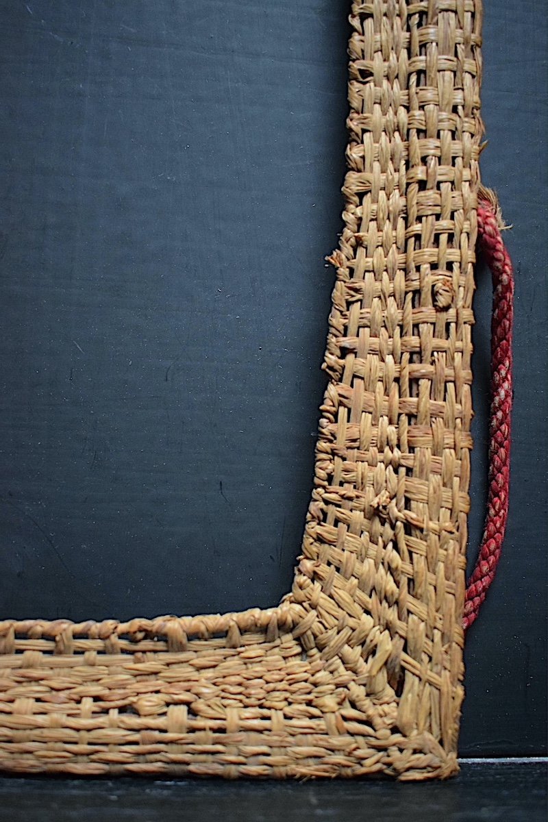 Frame Folk Art Braided Raffia 35 X 27 Cm Format 5f Frame 1900s Ref C989-photo-2