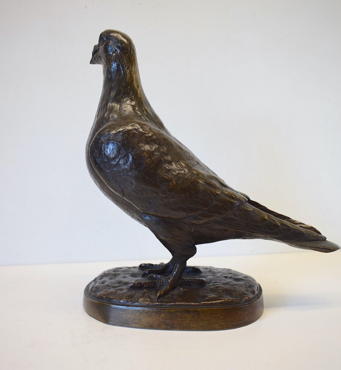 Albert Pierre LAPLANCHE XIX XX Animal Bronze Pigeon Bronze Bird Ref388-photo-4