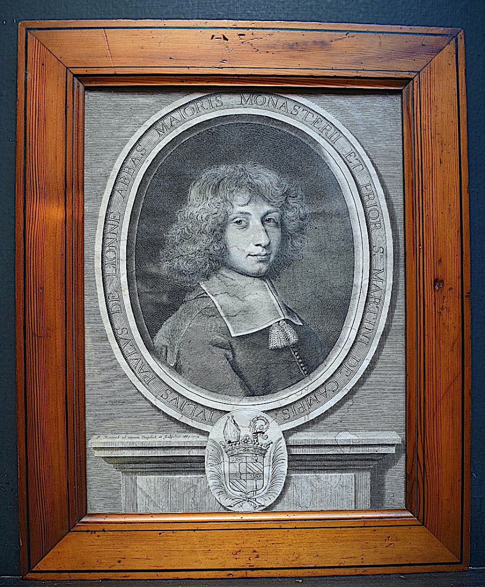 Burin Engraving By Robert Nanteuil Portrait Of Jules Paul De Lionne XVII 1667 Rt591-photo-5