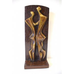 Bronze Modern Art Abstract Cubist Naked Women Ekanga Drc Africa Congo Ref416