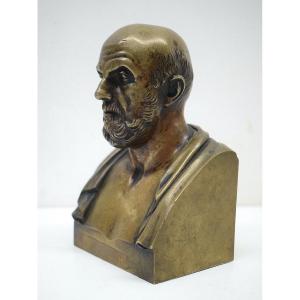 Bronze Bust Hippocrates XIX Around 1810 1830 Medicine Doctor Empire Period Ref533