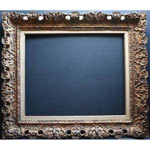 Montparnasse Frame Carved Wood Openwork Rebate 61 X 50 Cm Format 12f Frame Ref C1107