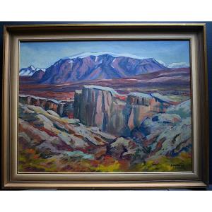 Mountain Landscape And Snow Türkiye Signed To Identify Fauve Style XX Rt885