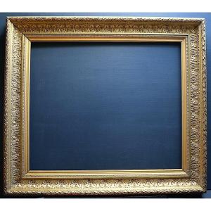 Cadre Style Barbizon Dor&eacute; XIX  Feuillure 78,5 x 66,5 cm Proche de 25F Frame Ref C1123