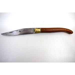 Ancien Couteau Pliant LAGUIOLE G. DAVID  Manche En  Bois  Art Populaire Ref719