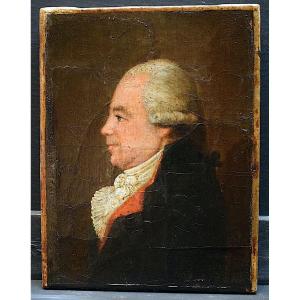 French School Of The 18th Century Portrait Of A Man In Profile Rt969