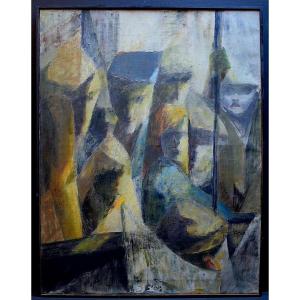 Jacques Rouet Cubist Expressionist Modern Art 20th Century Rt975