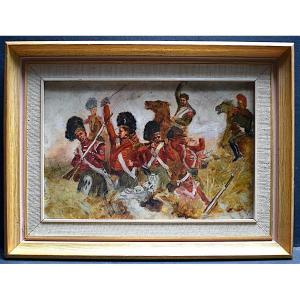 Battle Scene Militaria British And Russian Crimean War 19th Century Rt1011