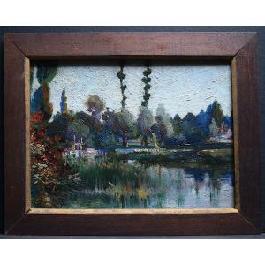 Provençal Landscape Provence Impressionist Unsigned End Of 19th Early 20th Century Rt1191