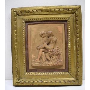 Limestone Bas Relief Venus And Cupid After Giacomo Marchino Frame XVIII Ref1005 