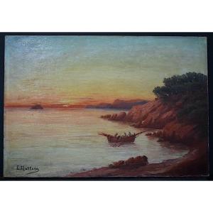 Louis Nattero Impressionist Marine Provence Toulon Marseille XIX XX Century Rt1134